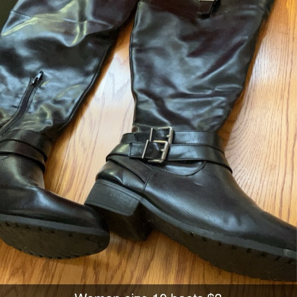 Black tall boots